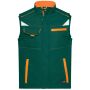 Workwear Softshell Vest - COLOR - dark green/orange 6XL