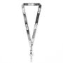 Gerecycled Polyester (rPET) sublimatie lanyard met badge reel met metalen krimp Gerecycled Polyester (rPET) sublimatie lanyard met badge reel met metalen krimp