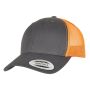 RETRO TRUCKER CAP, CHARCOAL / NEON ORANGE, One size, FLEXFIT