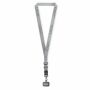 Geweven verstelbare crossbody telefoonhouder met gegraveerde metalen logoplaat