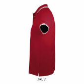 PASADENA MEN - PASADENA heren polo 200g - XXL - Rood/Wit