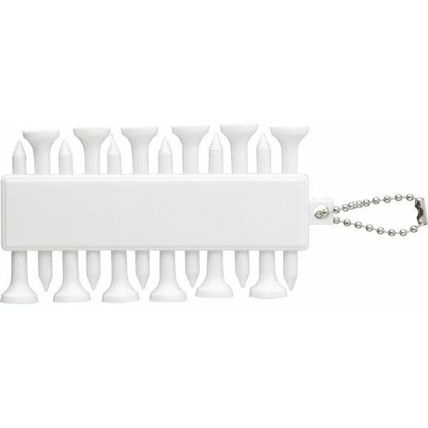 Golf tee set Aveline | Recycled | 15 items - white Golf tee set Aveline | Recycled | 15 items - white