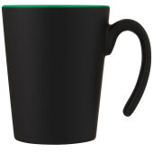 Oli 360 ml keramische mok met handvat - Groen/Zwart