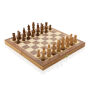 Luxe houten opvouwbaar schaakspel, bruin