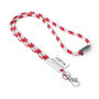 Polyester 2-kleurige koord-lanyard met full color label