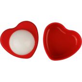 PP hartvormig lippenbalsem potje Ilja rood