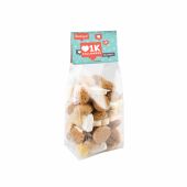 Blokzakje met kopkaartje en 150 gram snoep, Transparant/Wit, Strooigoed