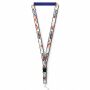 Afneembare polyester keycord met gesublimeerde satijnen overlay