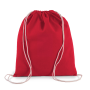 Rugzakje van biokatoen met koordjes Hibiscus Red One Size