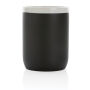Keramische mok met witte rand 300 ml., zwart, wit