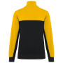 Ecologische uniseks sweater met ritskraag Black / Yellow 3XL