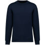 Ecologische uniseks sweater met ronde hals en afhangende mouwen in geborsteld fleece Navy Blue 3XL
