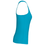 Angelina - Dames Racerback Deep Turquoise XL