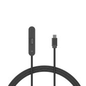 Aluvia RCS 65W PD-kabel met verstelbare telefoonstandaard, zwart