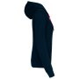 Damessweater met capuchon in contrasterende kleur Navy / Red S