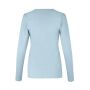 Interlock T-shirt | lange mouw | dames - Lichtblauw, 4XL