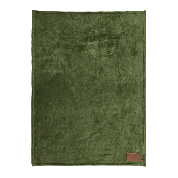 Fleece deken Van Eyck | rPET | 160×120 cm | Met PU label | Legergroen Fleece deken Van Eyck | rPET | 160×120 cm | Met PU label | Legergroen