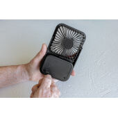 Aervina RCS rplastic herlaadbare bureauventilator, zwart