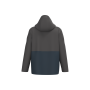 3-in-1 regenparka met capuchon in twee kleuren uniseks Navy / Dark Grey XS