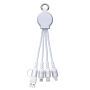 6-in-1 oplaadkabel met licht REEVES-PUHALANI SWITCH - zilver, wit 6-in-1 oplaadkabel met licht REEVES-PUHALANI SWITCH - zilver, wit