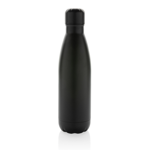 Eureka RCS-gecertificeerde gerecycled rvs enkelwandige fles, zwart