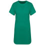 Ecologische badstof t-shirtjurk met afhangende mouwen Malachite Green XL