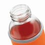 TAKE WELL - Glazen fles oranje, transparant