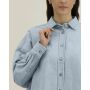 Stella Ember - De dames denim overshirt - Light Wash (S) Stella Ember - De dames denim overshirt - Light Wash (S)