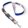 Afneembare polyester keycord met gesublimeerde satijnen overlay