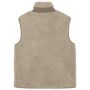 Ecologische uniseks bodywarmer van sherpa wet sand / driftwood XXL