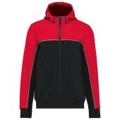 black / red