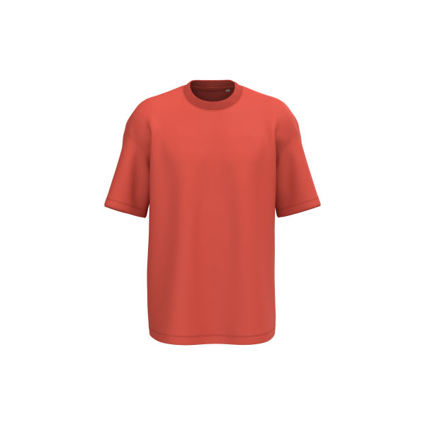 Ecologisch oversized heren T-shirt Paprika XS Ecologisch oversized heren T-shirt Paprika XS