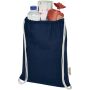 Oregon tas met trekkoord van 140 g/m² GRS gerecycled katoen - Marineblauw