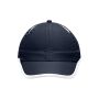 6 Panel Micro-Edge Sports Cap navy/white one size 6 Panel Micro-Edge Sports Cap navy/white one size