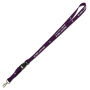 Lanyards - 1 kleur bedrukt met trigger clip & plastic buckle 20 mm paars