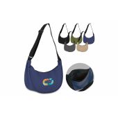 PU-gecoat R-PET 600D halve maan sling tas - Zwart