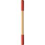 Bamboe balpen en eeuwige potlood Wolfgang rood