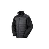 BLACK COMPASS PADDED SOFTSHELL JACKET, BLACK/BLACK, 4XL, RESULT