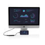 Terra RCS gerecycled aluminium hub met HDMI input, grijs
