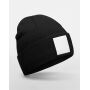 Appliqué Patch Beanie - Black/White - One Size