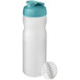Baseline® Plus 650 ml sportfles met shaker bal - Aqua/Frosted transparant