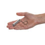 Flash RCS gerecycled aluminium sleutelhanger zaklamp, zilvergrijs