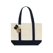 SHOP LOCAL AWARE™ recycled cotton 350gsm Tote bag, donkerblauw