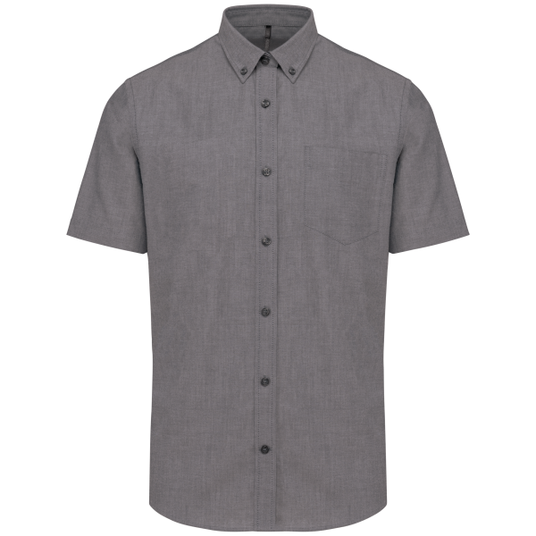 Herren Oxford Kurzarmhemd Oxford Silver 6XL Herren Oxford Kurzarmhemd Oxford Silver 6XL