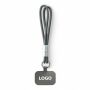 Sleutelhanger & telefoonhouder met koord met leren uiteinde.