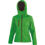 Core Ladies Tx Performance Hooded Soft Shell Jacket Vivid Green / Black S
