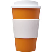 Americano® 350 ml geïsoleerde beker met grip - Oranje/Wit Americano® 350 ml geïsoleerde beker met grip - Oranje/Wit
