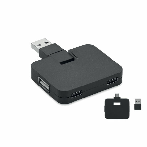 SQUARE-C - 4-poorts USB-hub
