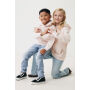 IQONIQ Yengo kids recycled katoen hoodie met steekzakken, cloud pink (910)