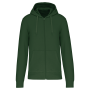 Ecologische herensweater met capuchon en ritssluiting Forest Green 4XL